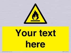 Custom flammable sign